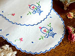 ot-a00945 Embroiderly Doily ピンクフラワードイリー2 ¥  3,600