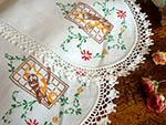 ot-a00948 Embroiderly Doily フラワー&バードドイリー ¥  4,500